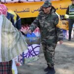 Aide humanitaire distribuée par la Fondation Mohammed V pour la solidarité.