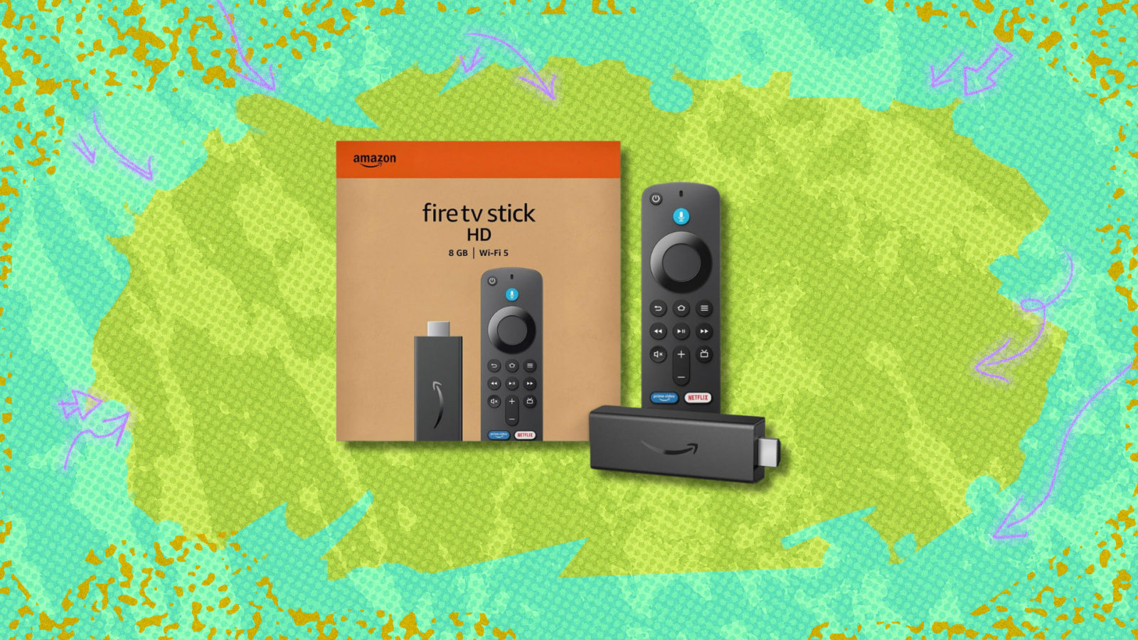 Amazon Fire TV Stick HD streaming device with Alexa remote control