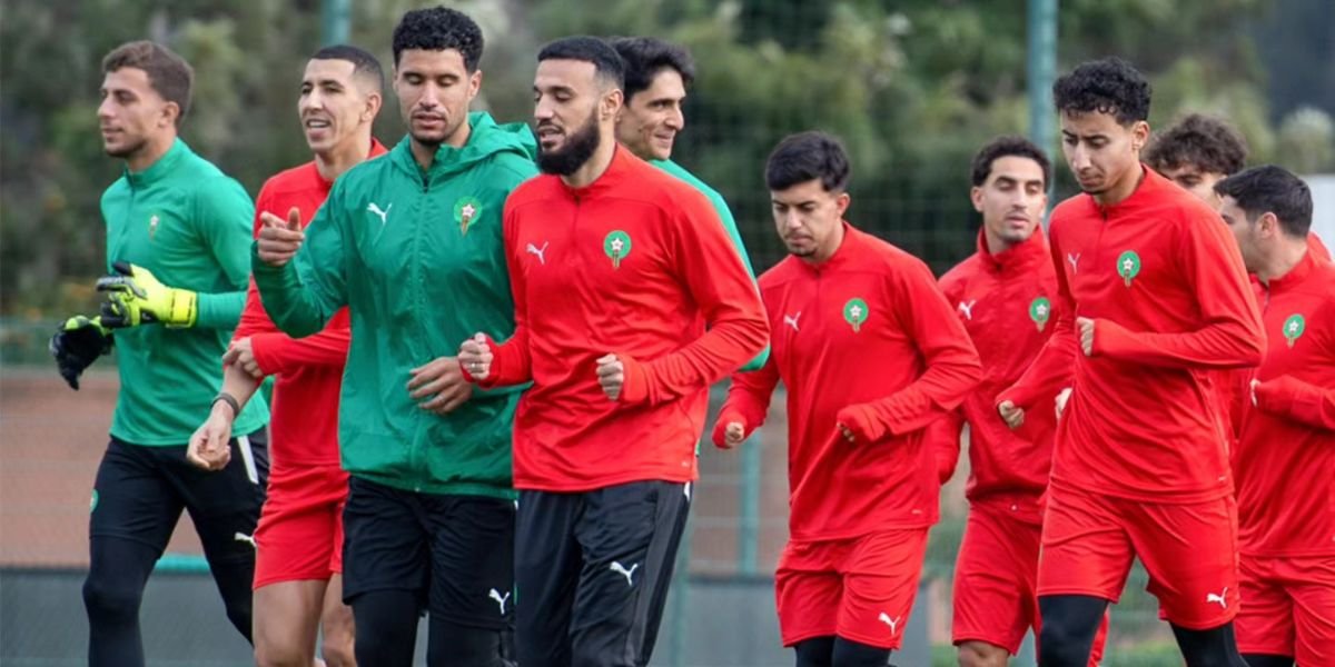 CAN 2025. Maroc-Comores : nul vierge à la mi-temps (0-0) 3 Un joueur du Maroc en train de marquer un but.