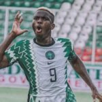 L'équipe du Nigeria en action lors d'un match de qualification pour la Coupe du monde.