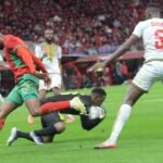 L'équipe du Maroc en action lors de la CAN 2025.