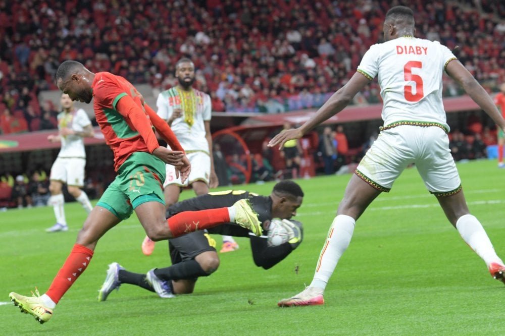 L'équipe du Maroc en action lors de la CAN 2025.