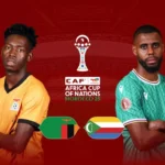 Équipe nationale zambienne en action lors de la CAN 2025