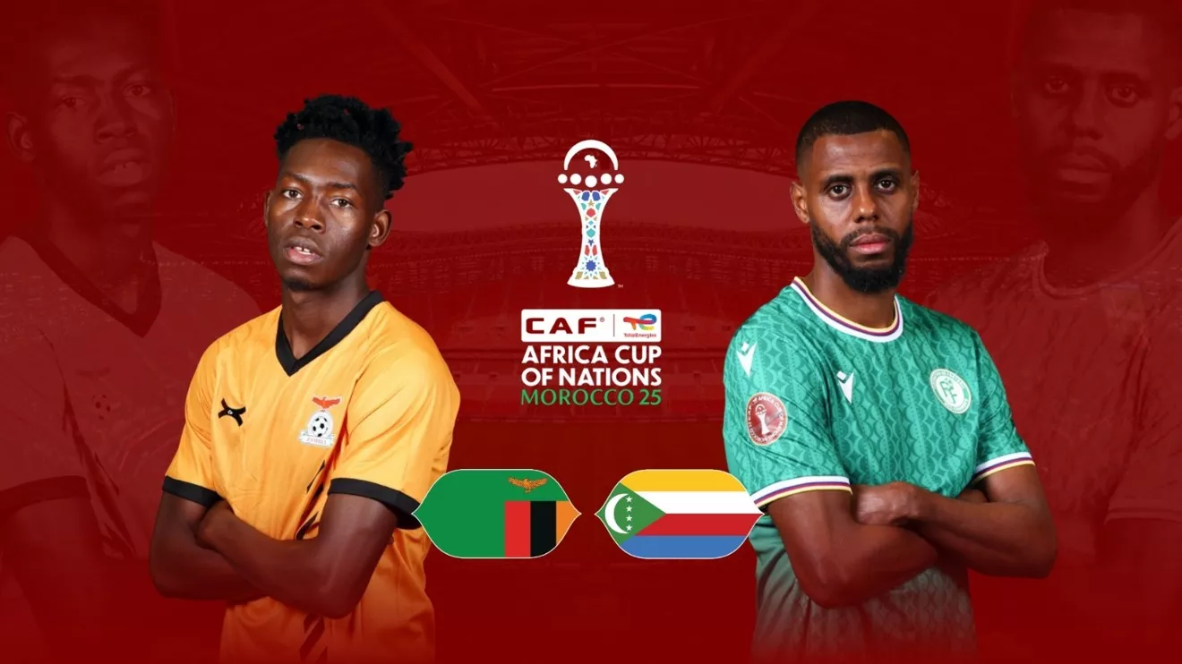 Équipe nationale zambienne en action lors de la CAN 2025