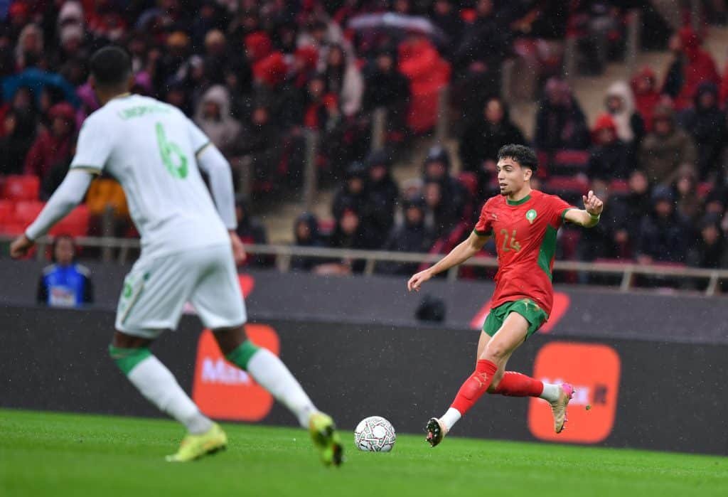 L'équipe nationale marocaine en action contre le Mali