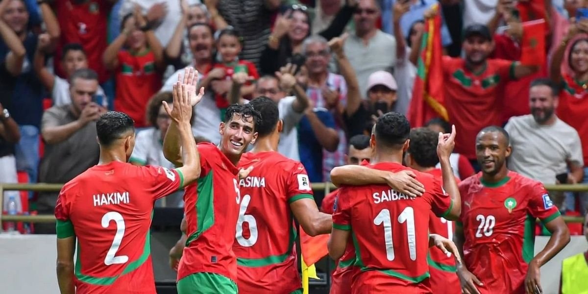 Les joueurs marocains célèbrent leur victoire face à la Zambie.