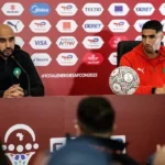 L'équipe nationale marocaine en action lors d'un match de la Coupe d'Afrique des nations.