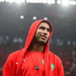 L'image d'Achraf Hakimi en tenue de footballeur.