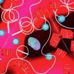 A festive holiday image with a variety of gifts and decorations.