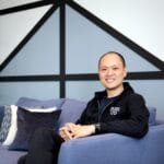 "Co-working space with people working in a modern office"