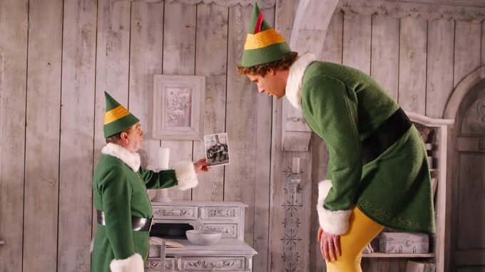 Elf movie poster in New York City