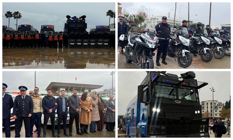 فرق أمنية تابعة لولاية أمن تطوان خلال تأمين احتفالات رأس السنة الجديدة