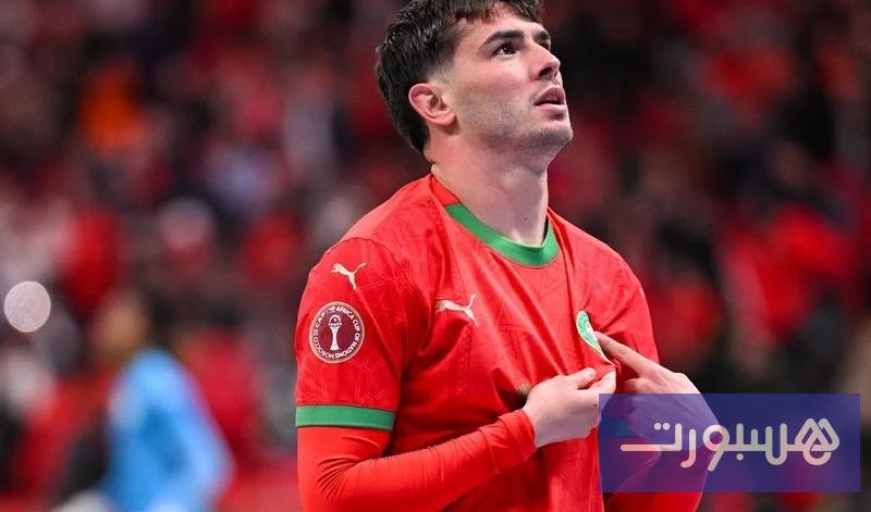 صورة للاعب إبراهيم دياز خلال مباراة كأس الأمم الإفريقية 2025.