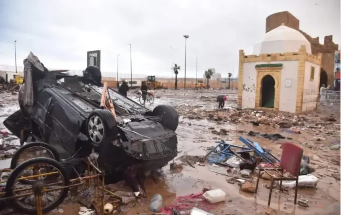 صورة عن منخفض جوي قوي يلوح في الأفق.