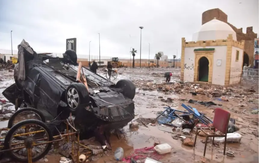 صورة عن منخفض جوي قوي يلوح في الأفق.