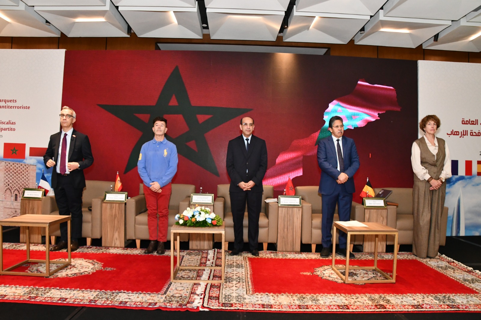 ** صورة لاجتماع رؤساء النيابات العامة أطراف الاتفاق الرباعي لمكافحة الإرهاب.