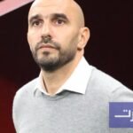 صورة لوليد الركراكي يهتف مع الفريق