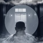 صورة لسجن رومية في لبنان، يظهر أبواب زنازينه المغلقة، رمزاً لمصير السجناء السوريين العالقين.