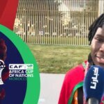 صورة للمنتخب المغربي يحتفل بفوز في كأس إفريقيا