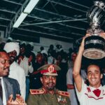 وصف الصورة بالإنجليزية: "فريق الوداد الرياضي يُحتفل بلقب دوري أبطال إفريقيا"