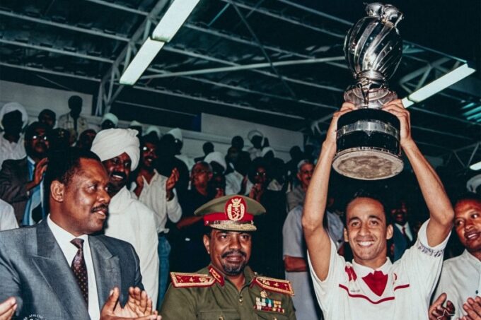 وصف الصورة بالإنجليزية: "فريق الوداد الرياضي يُحتفل بلقب دوري أبطال إفريقيا"