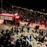 ** صورة لحادثة انهيار بناية في فاس، المغرب.