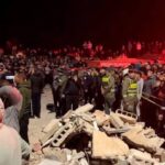 صورة لاحداثة انهيار بناية سكنية بفاس.