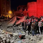 وصف الصورة: صورة لانهيار مباني في فاس.