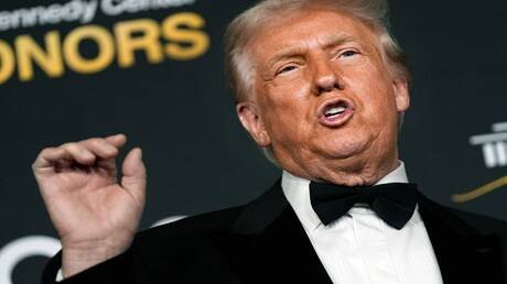 صورة للرئيس الأمريكي دونالد ترامب خلال تجمع جماهيري في ولاية مينيسوتا.