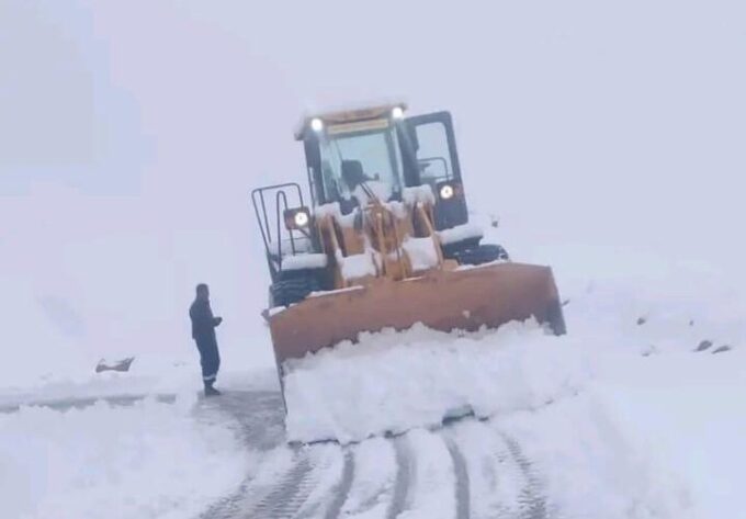 وصف الصورة بالإنجليزية: تساقطات ثلجية في المملكة المغربية