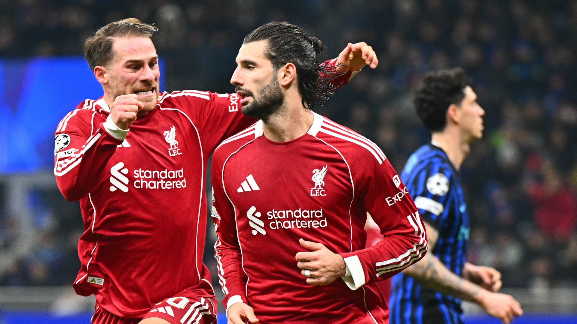 ** فريق ليفربول يهزم إنتر ميلان في الدقائق الأخيرة.