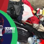 صورة للاعبين التونسيين في التمرين قبل المباراة.