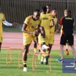 صورة للاعبين في منتخب أوغندا خلال التدريب.