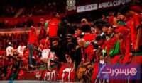 صورة للمنتخب الوطني المغربي يلعب ضد منتخب جزر القمر.