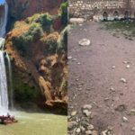 وصف الصورة بالإنجليزية: صورة شلالات أوزود قبل اختفاء المياه.