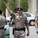 صورة للشرطة السعودية في عملها.