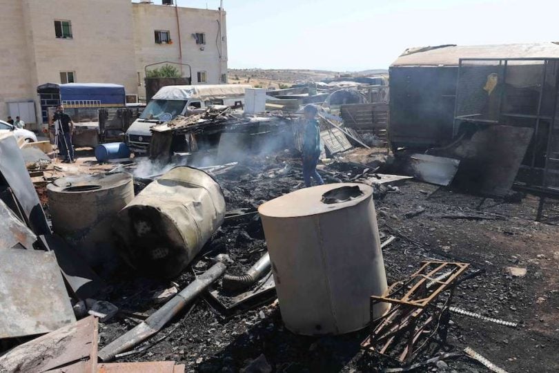 صورة لشاب فلسطيني مصاب في الهجوم.