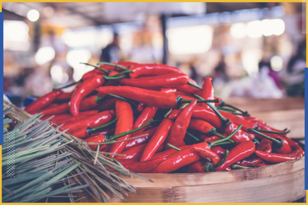 **وصف الصورة بالإنجليزية: شحنة فلفل حار قادمة من المغرب**