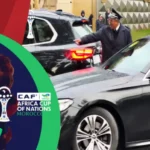 وصف الصورة بالإنجليزية: "صورة للاعبي المنتخب التونسي في ملعب مولاي عبدالله".