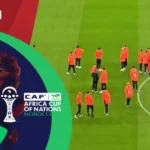 جماهير مغربية تنتظر مباراة كأس إفريقيا.
