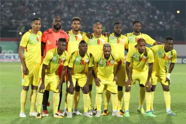 وصف الصورة بالإنجليزية: "Team of Benin players for the Africa Cup of Nations 2025".
