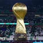 منتخب الأردن و منتخب المغرب يلعبون مباراة نهائي كأس العرب.