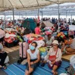 صورة للاشتباكات بين الجيش التايلاندي والكمبودي.