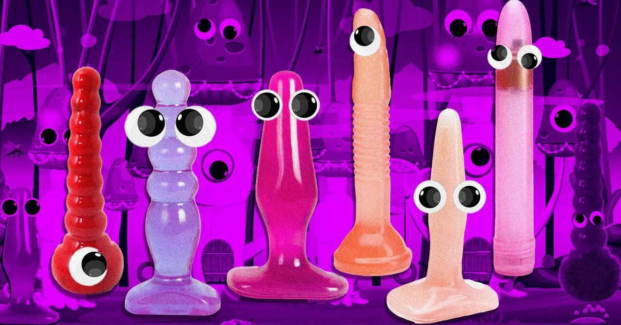 Alt text for the image: "A person holding a smartphone with a sex toy app open"