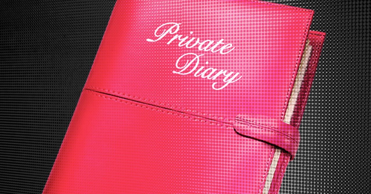 A person writing in a digital diary on a tablet or laptop, with a cup of coffee nearby, symbolizing a morning routine.