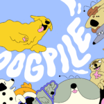 Cute dog characters in the game