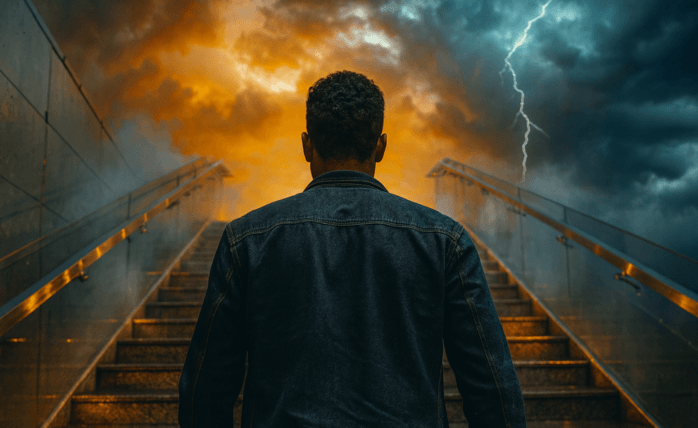 Alt text for the image: "Entrepreneur in a digital landscape"