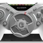 GameSir Swift Drive controller with a central mini force feedback steering wheel