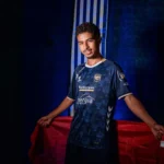 Le joueur Gessime Yassine en action pour l'US Dunkerque.