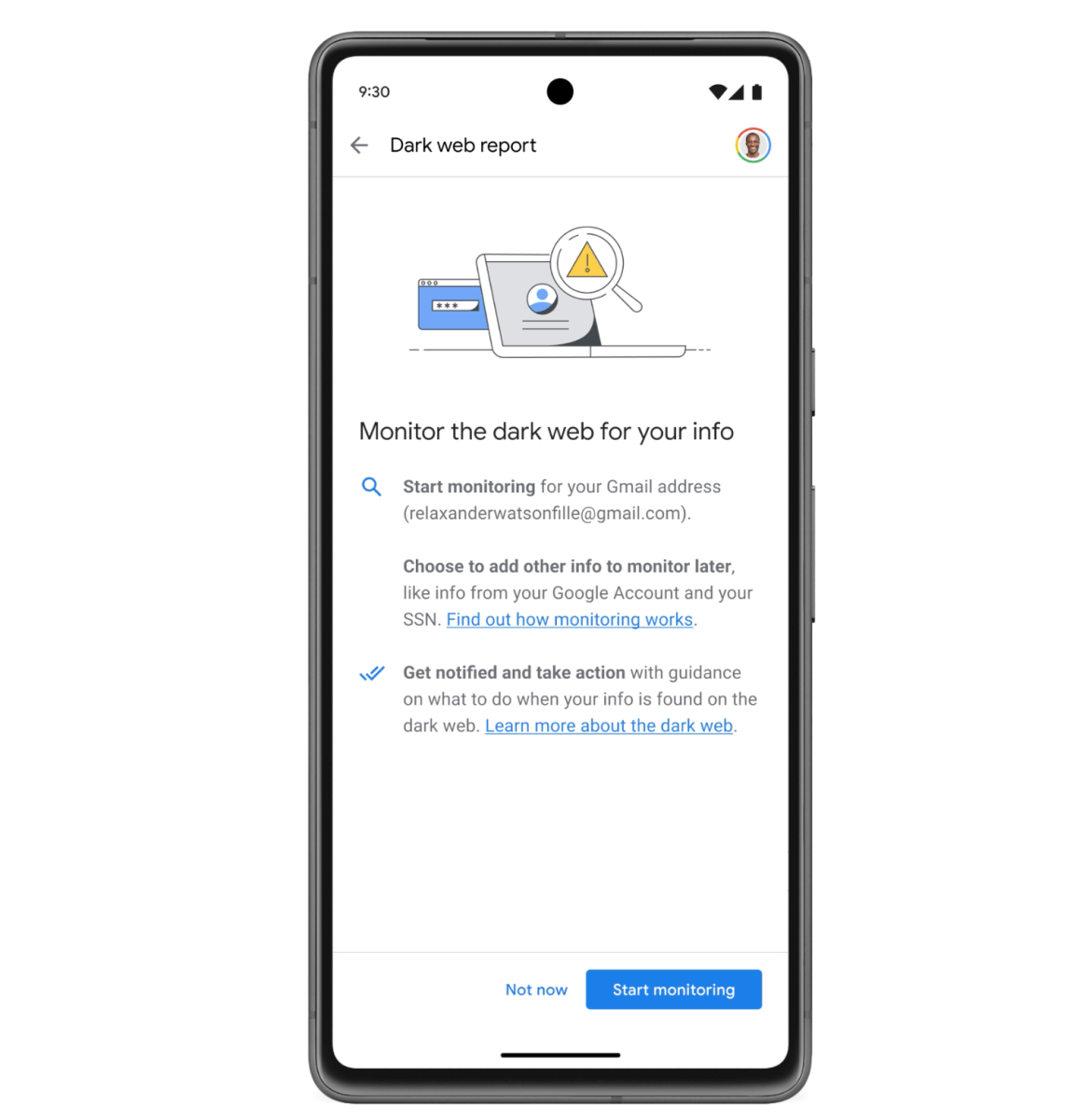 Google logo with a lock icon